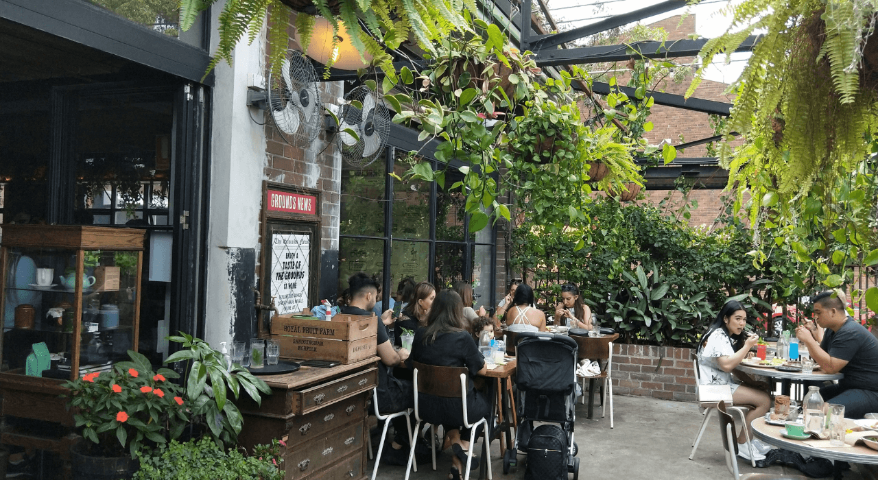 The Grounds of Alexandria cafe outside