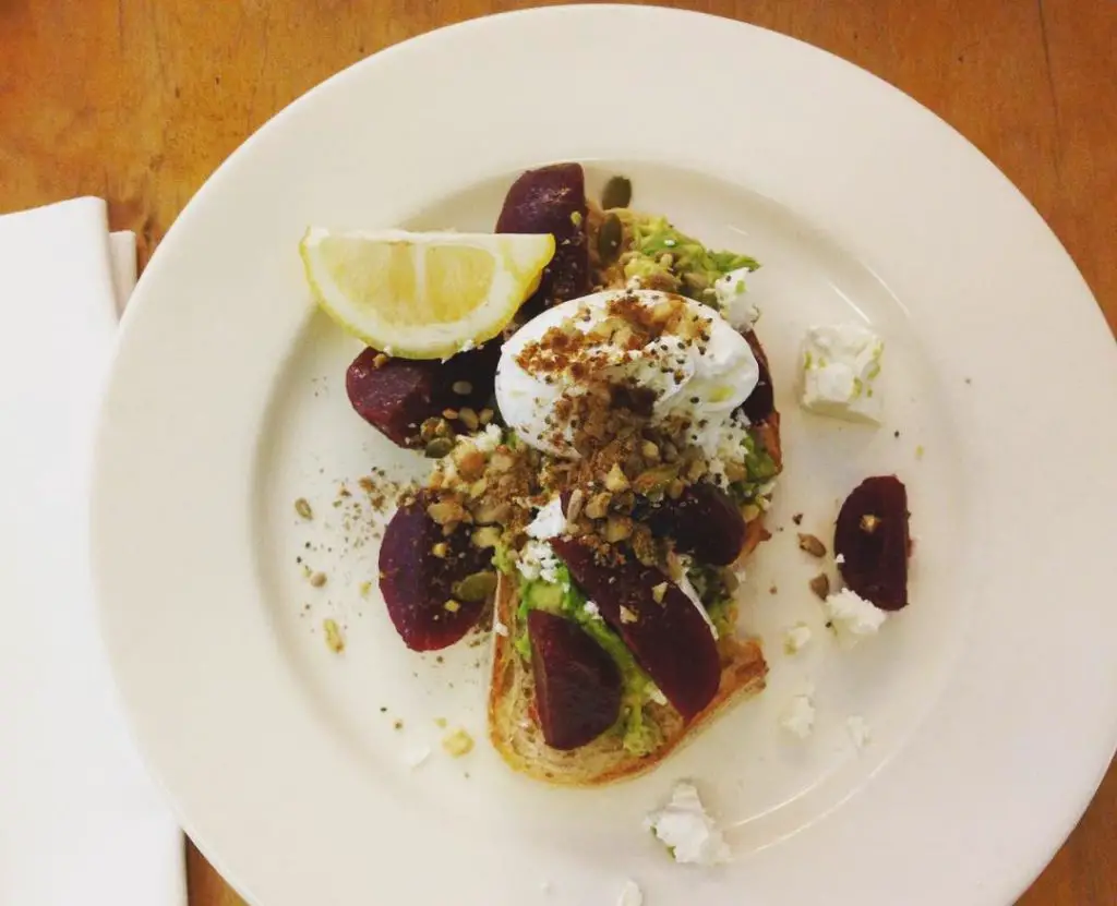 The Journal Cafe, Smashed Avo with beetroot and feta